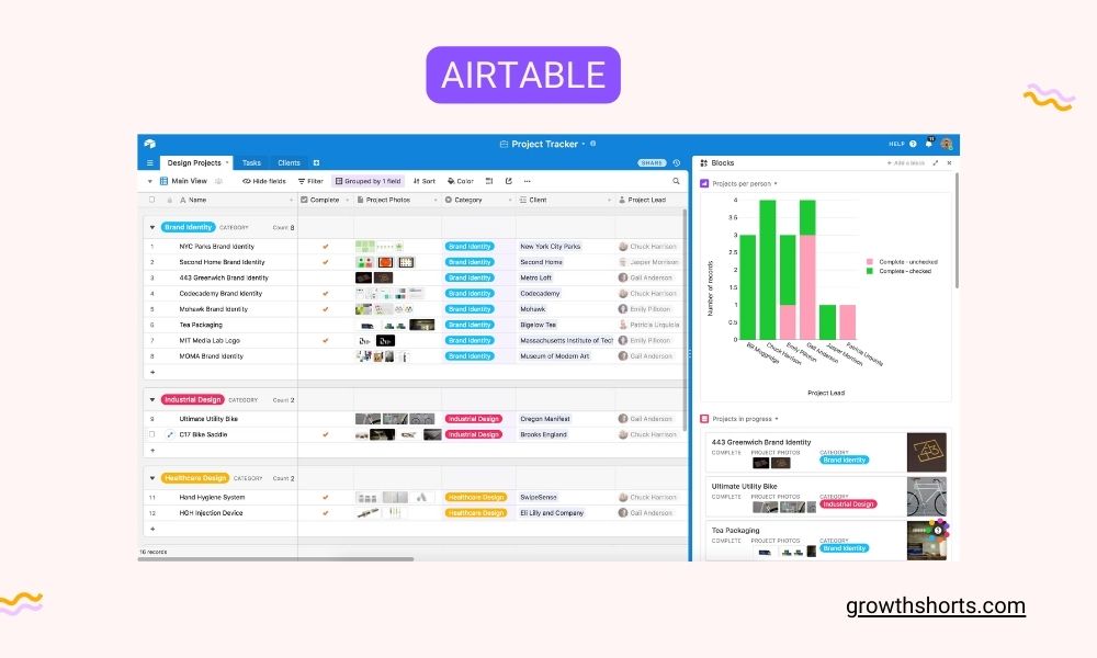 Airtable - Growth Hacking Tool