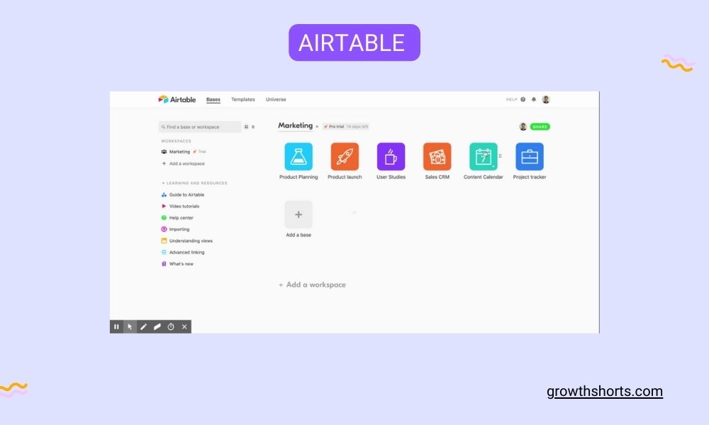 Airtable - Social media scheduling tools