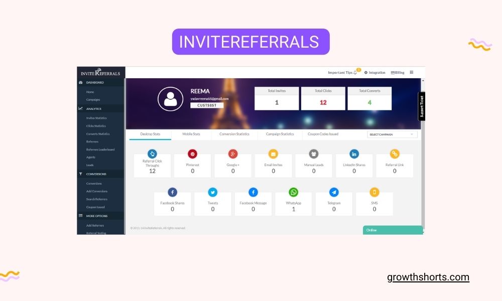InviteReferrals - Others Growth Hacking Tools
