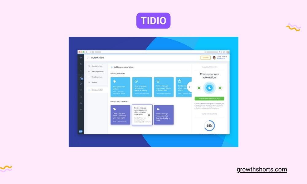 Tidio- Social media automation tools