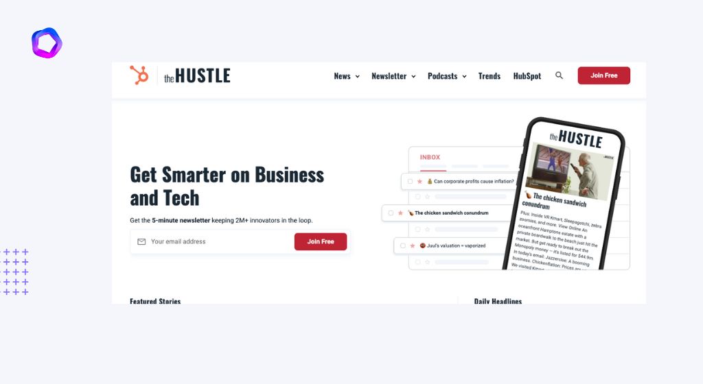 high converting landing pages - Hustle